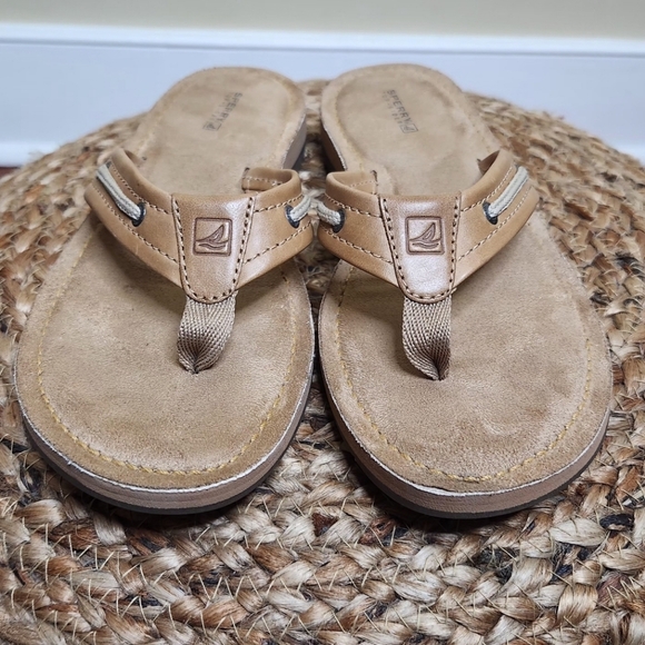 SPERRY Women's Top-Sider Riverside Thong Sandals in Linen - Picture 3 of 11